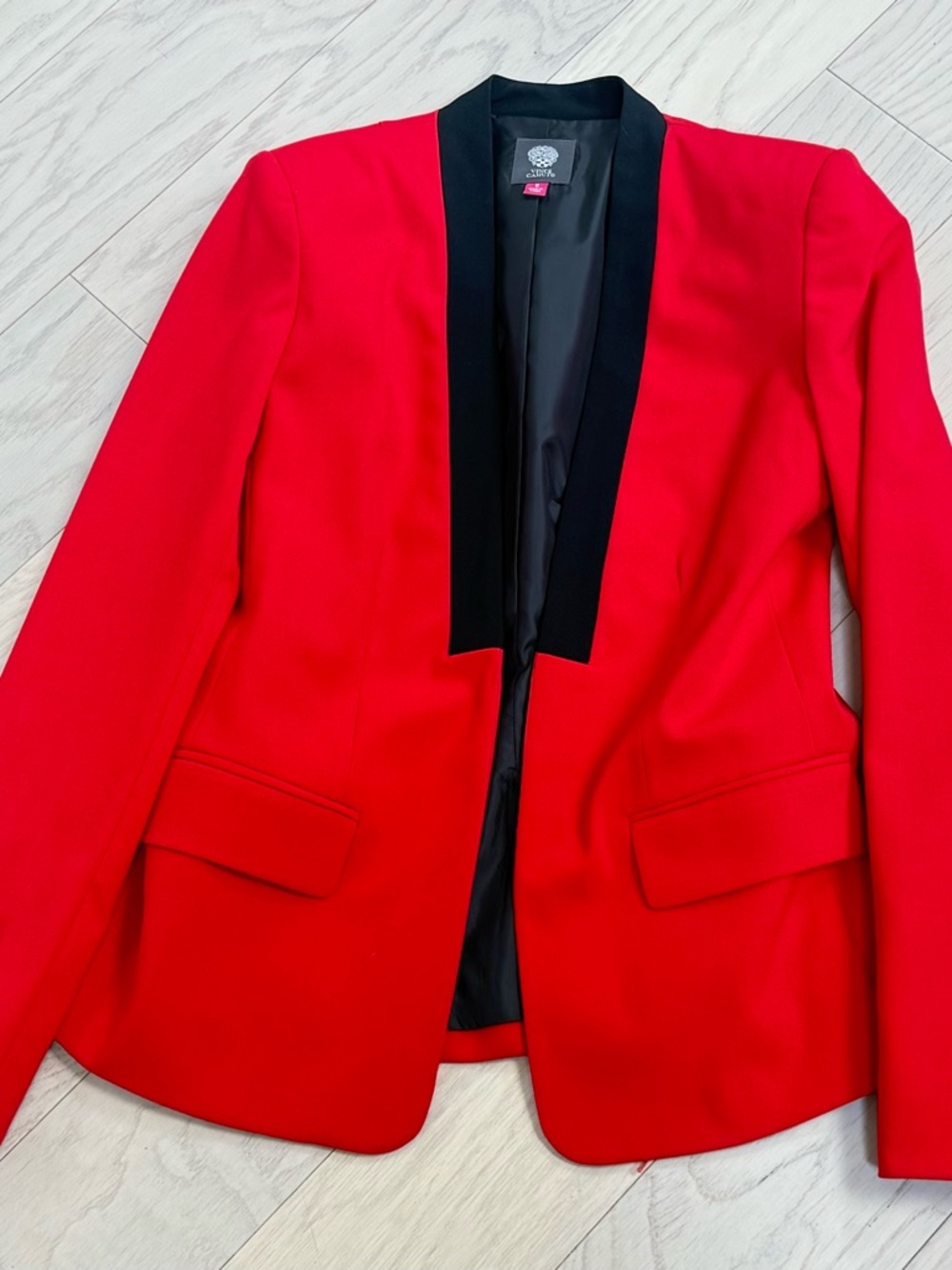 Vince Camuto Red Blazer with Black Trim - Women's Jacket